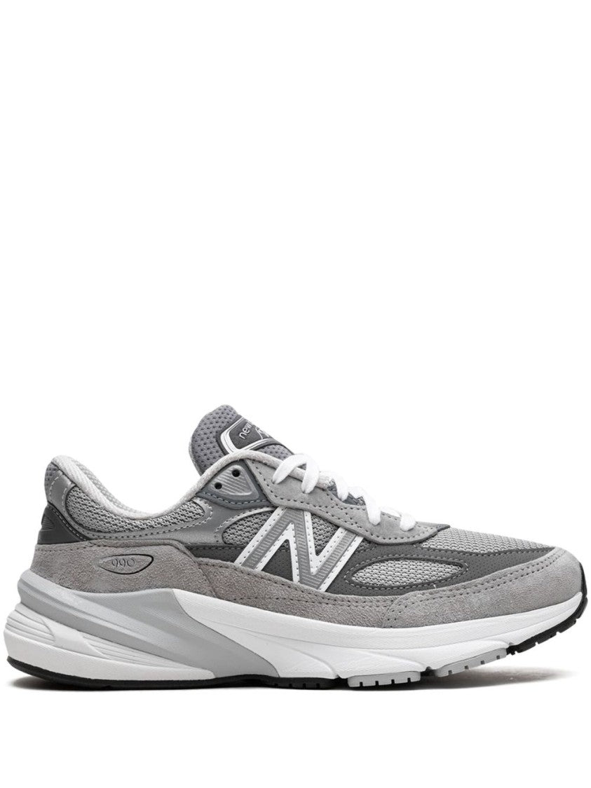New Balance Medium Grey Panelled Sneakers With Suede