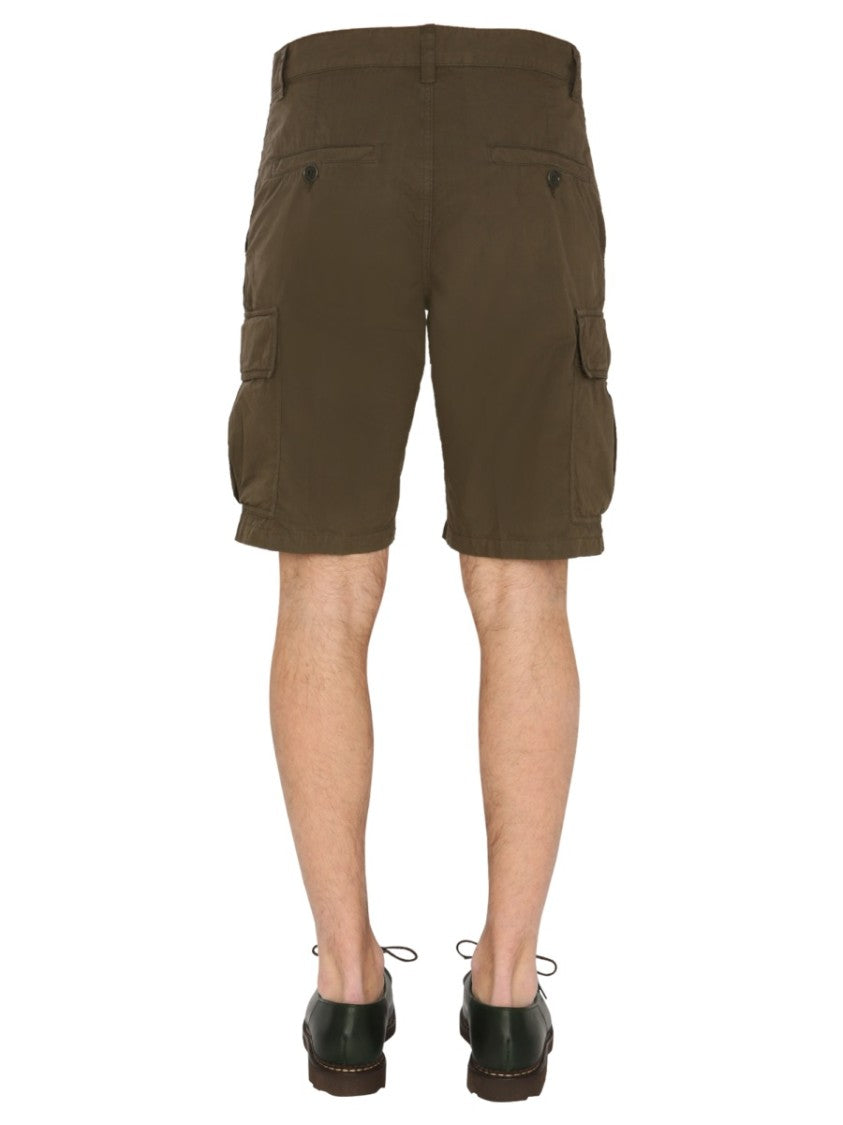 Aspesi Brown Cargo Shorts With Flap Pockets