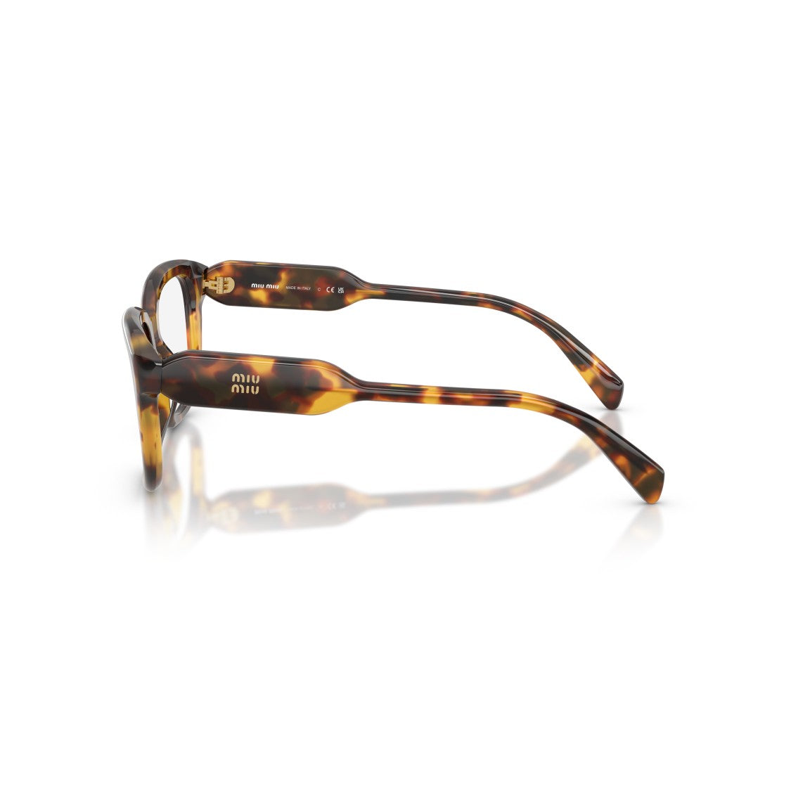 Miu Miu 0Mu 02Zv Oversized Square Tortoiseshell Frame Miu Miu Eyeglasses