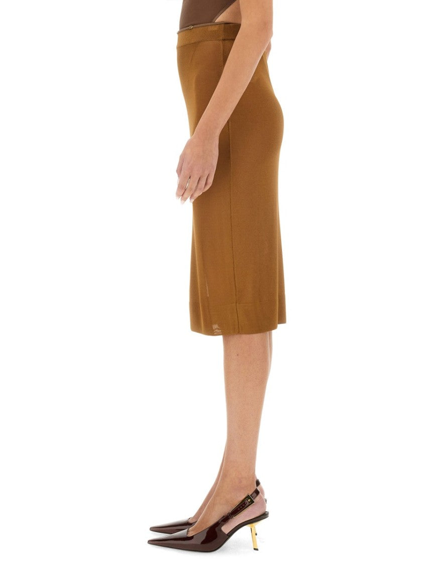 Saint Laurent Fitted Knit Pencil Skirt