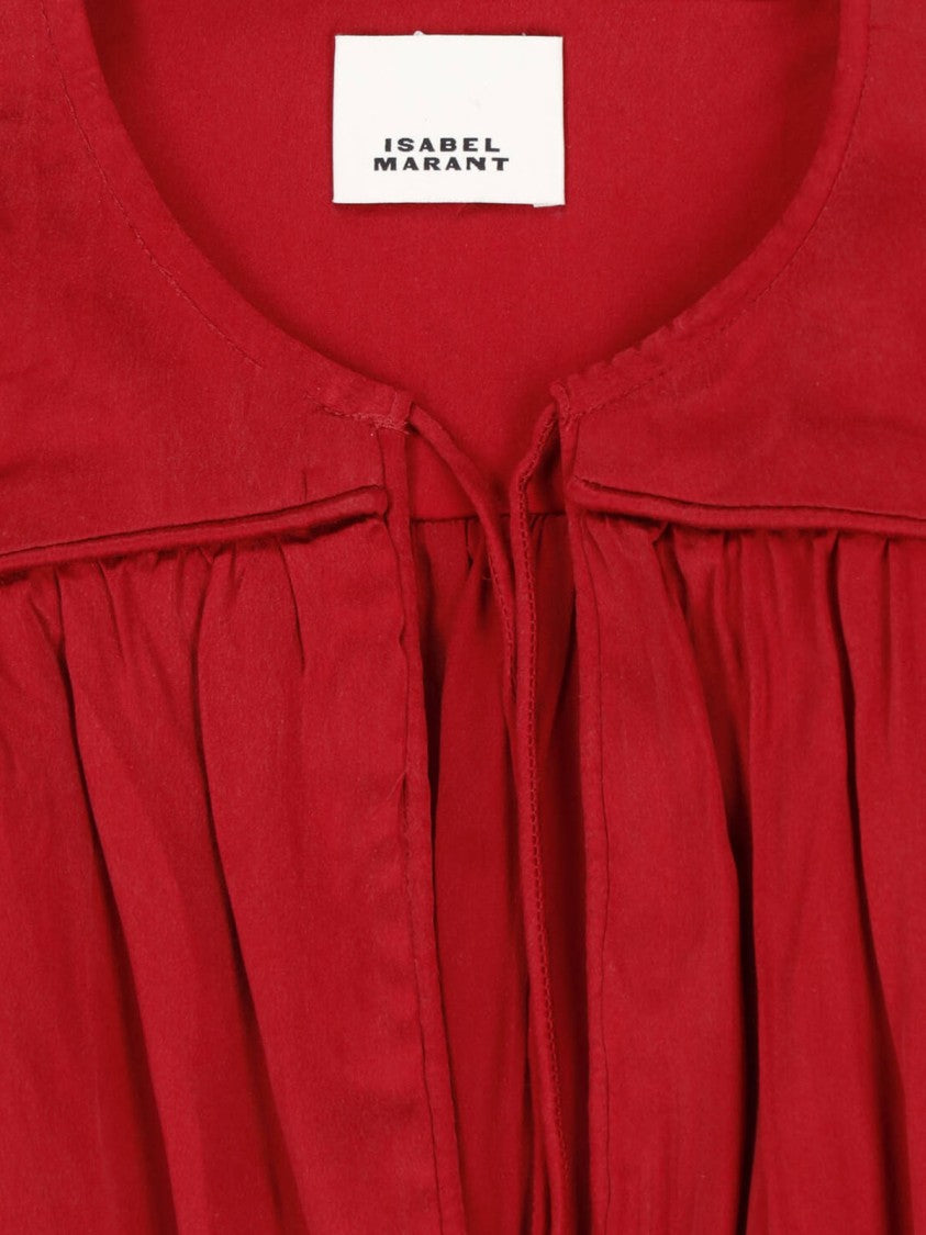 Isabel Marant Silk Blouse With Cut-Out Detail And Lace-Up Closure