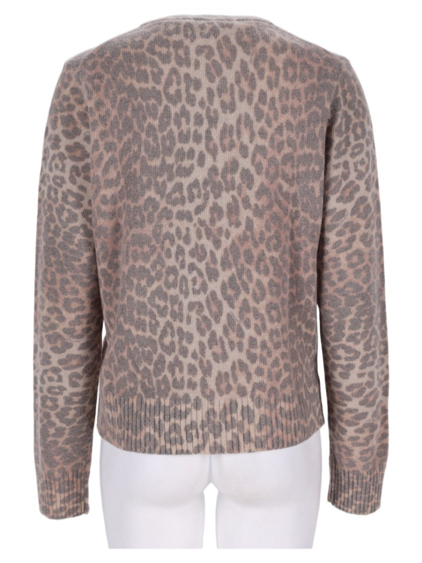 Ganni Tiger Leopard Print Wool-Blend Sweater