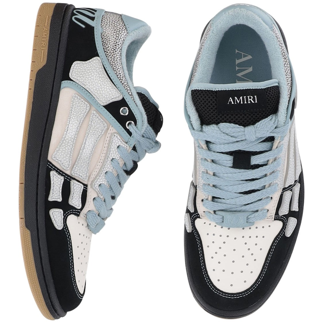 Amiri Low-Top Leather Sneakers With Panel Design