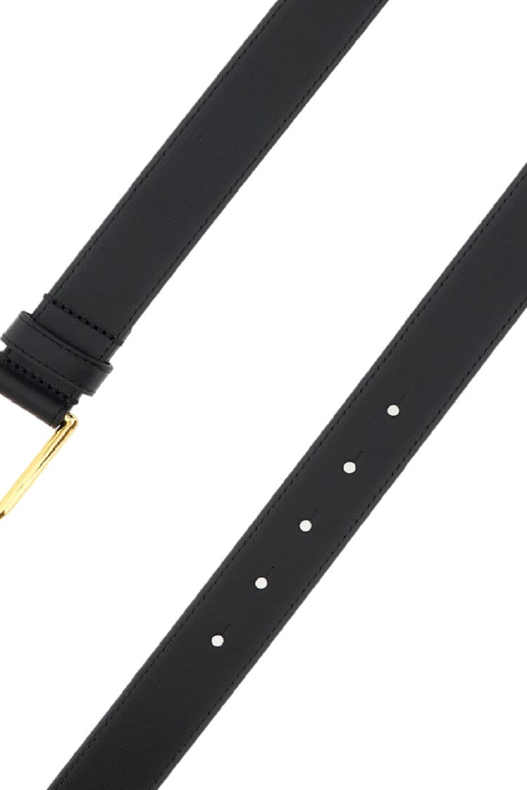 Jacquemus Sleek Narrow Leather Belt With Embossed Logo