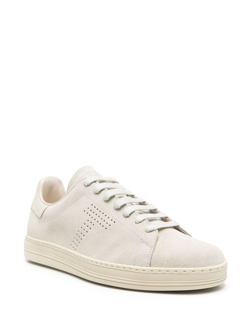 Tom Ford Light Beige Suede Sneakers