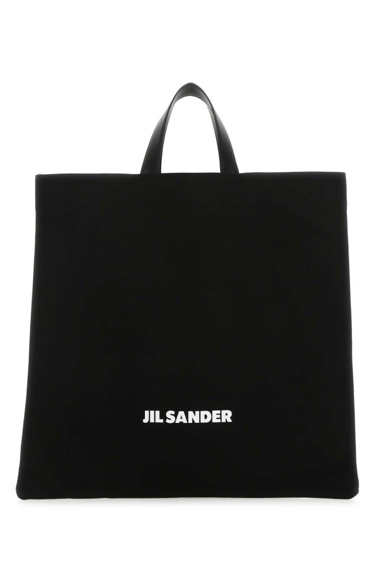 Jil Sander Black Canvas Shopping Bag