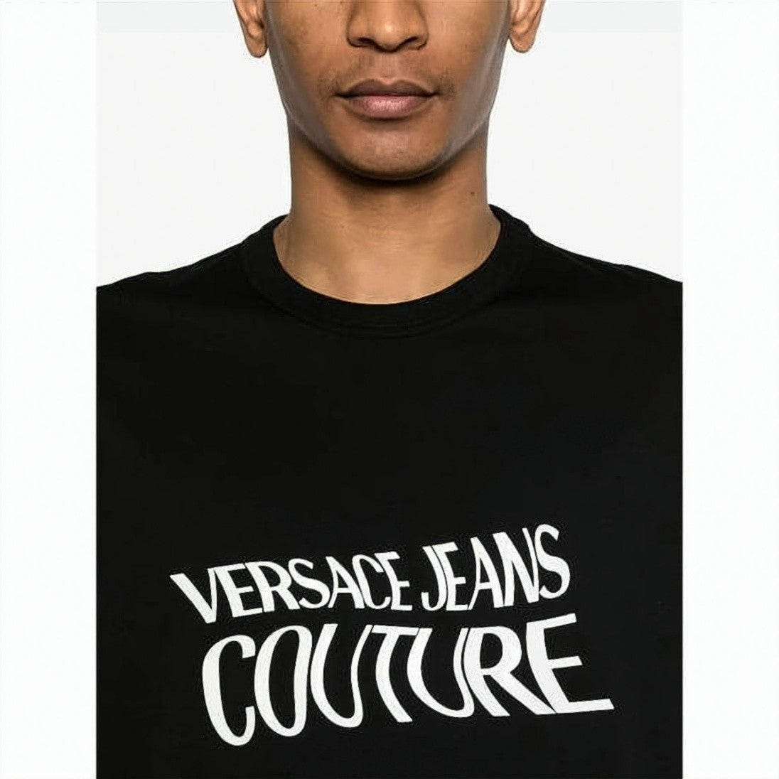 Versace Short-Sleeve Black Graphic Tee