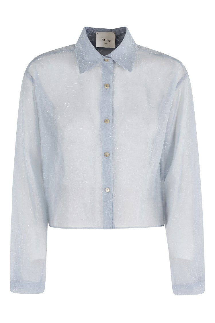 Alysi Plume Dorganza Crop Shirt