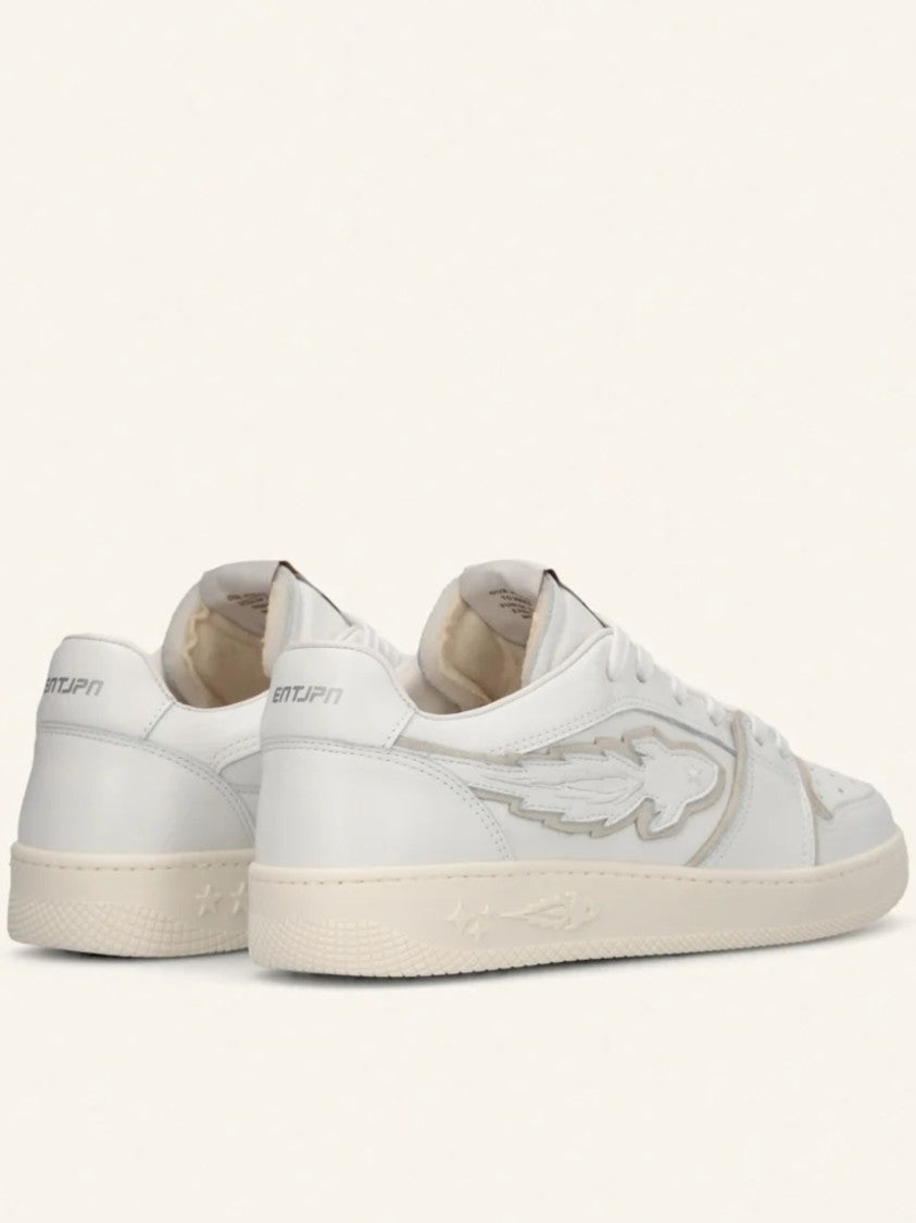 Enterprise Japan Low-Top Leather Sneakers With Suede Accents And Rocket Emblem