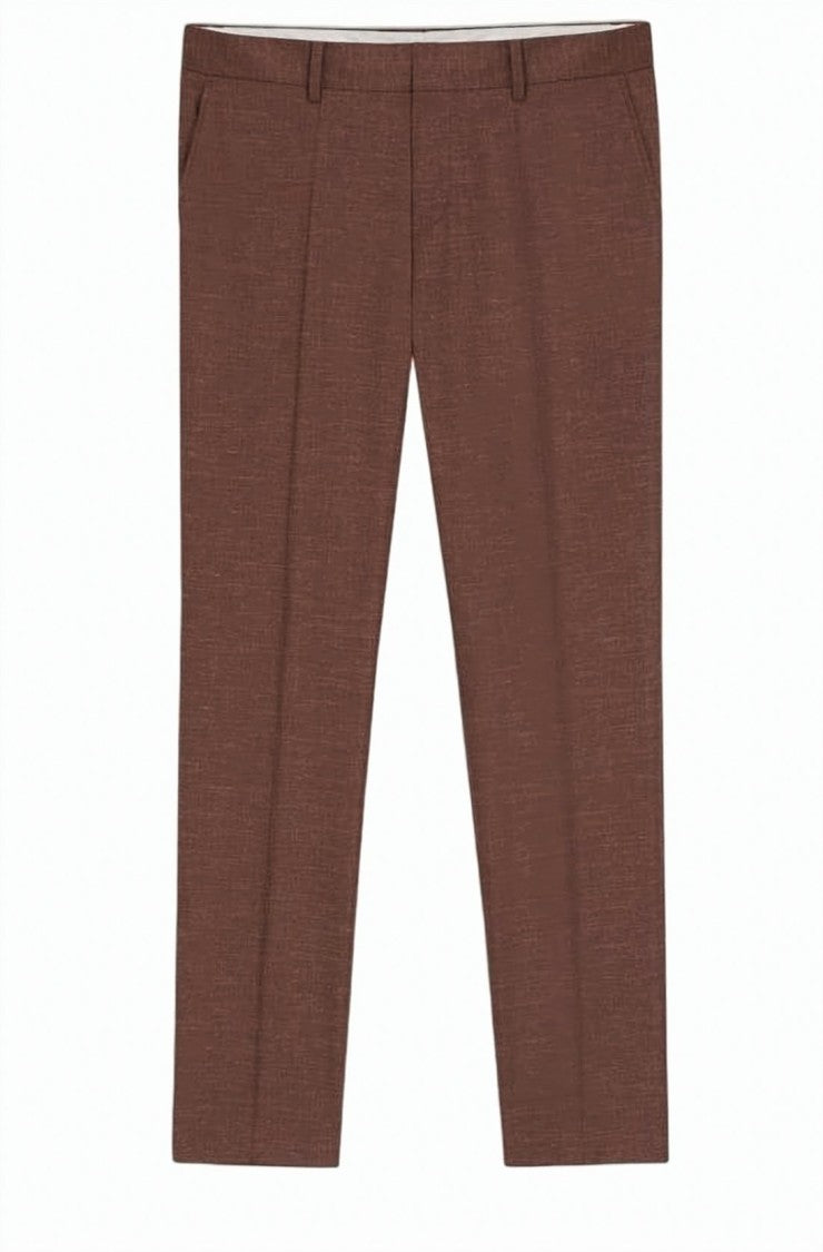 Hugo Boss Tailored Straight Pants With Subtle Texture