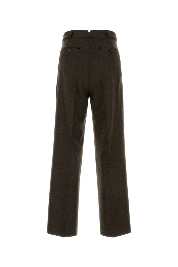 Ami Melange Brown Wool Pant