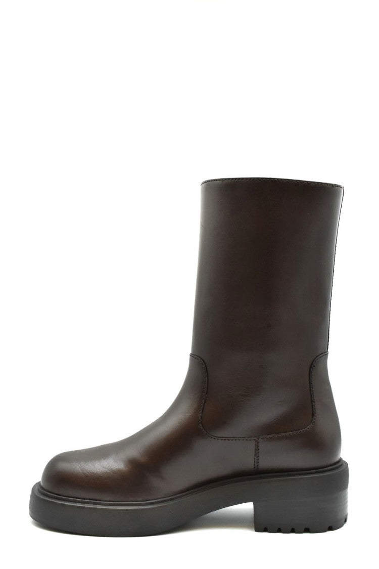 Giuseppe Zanotti Black Foustine Double-Zip Leather Lug Sole Combat Boots