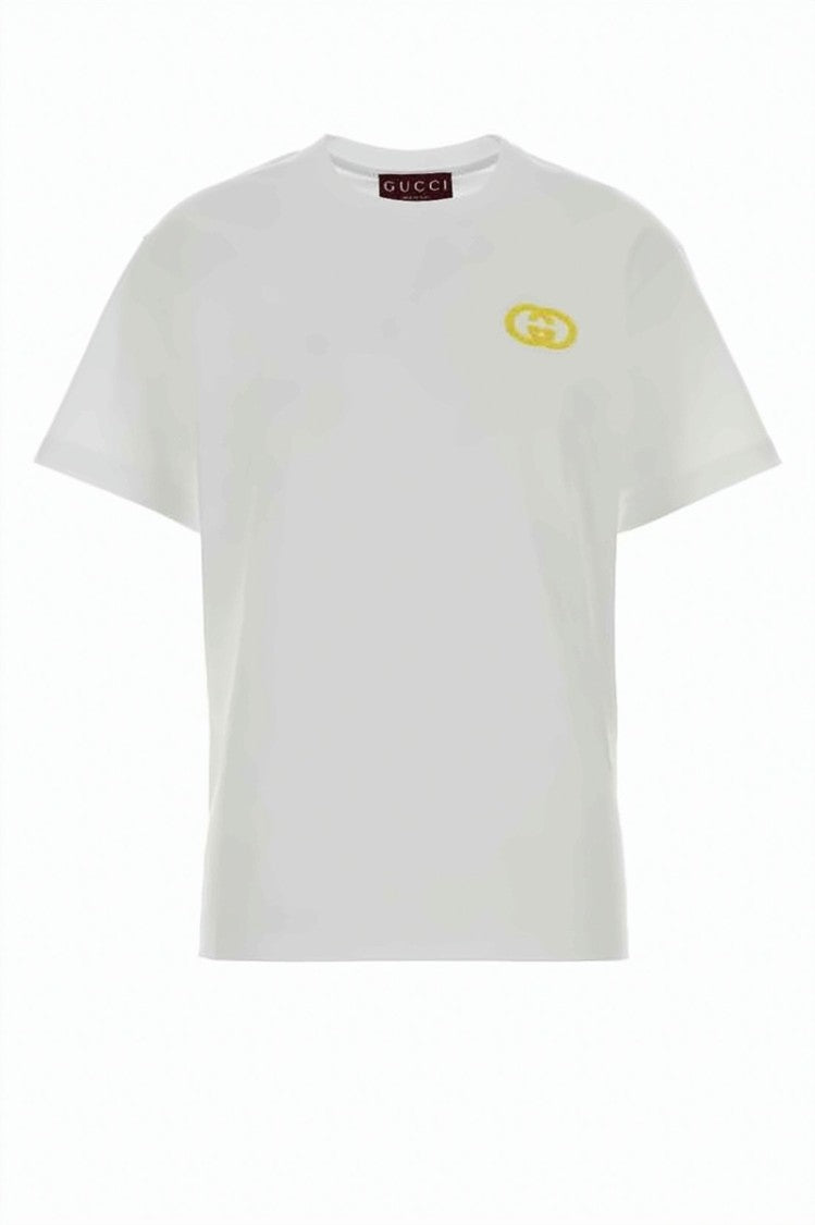 Gucci Short-Sleeved Cotton Jersey T-Shirt With Print Detail