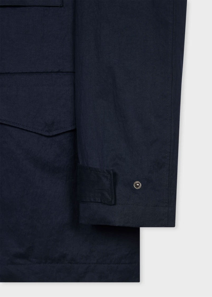 Paul Smith Military-Inspired Navy Field Jacket With Practical Design