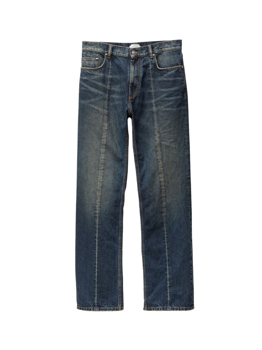 Versace Blue Medusa Accessory Denim Jeans
