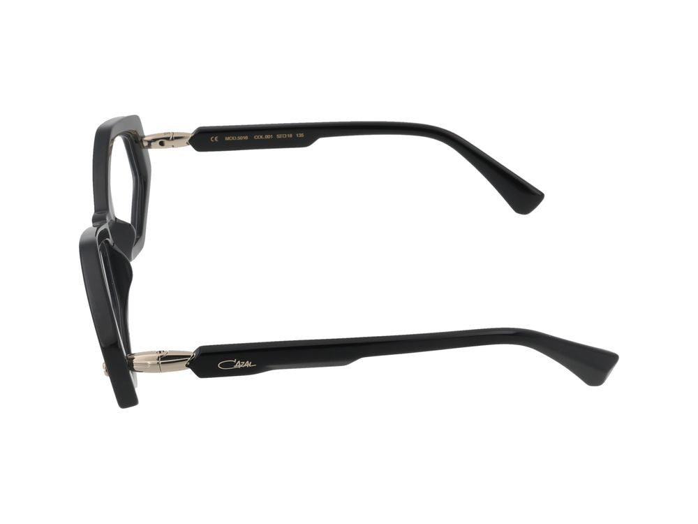 Cazal Bold Geometric Metallic Accent Eyeglasses