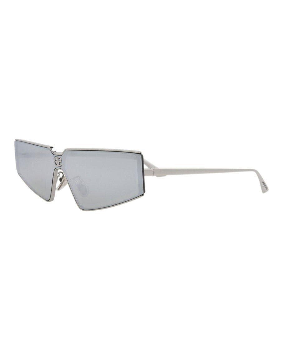 Balenciaga Square-Frame Metal Sunglasses With Adjustable Nosepads And Designer Case