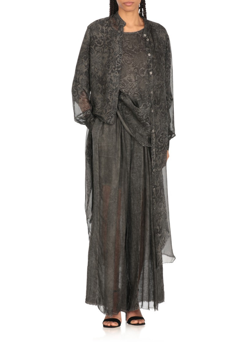 Sanctamuerte Grey Palazzo Pants