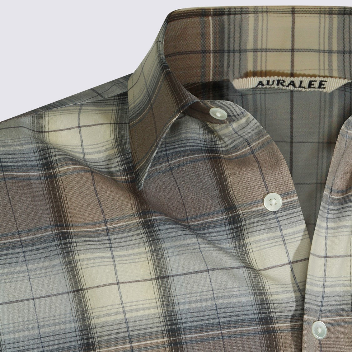 Auralee Plaid Button-Down Shirt With Relaxed Fit