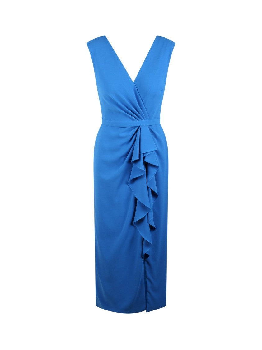 Pronovias The Party Edit Epifita Blue Crepe Dress