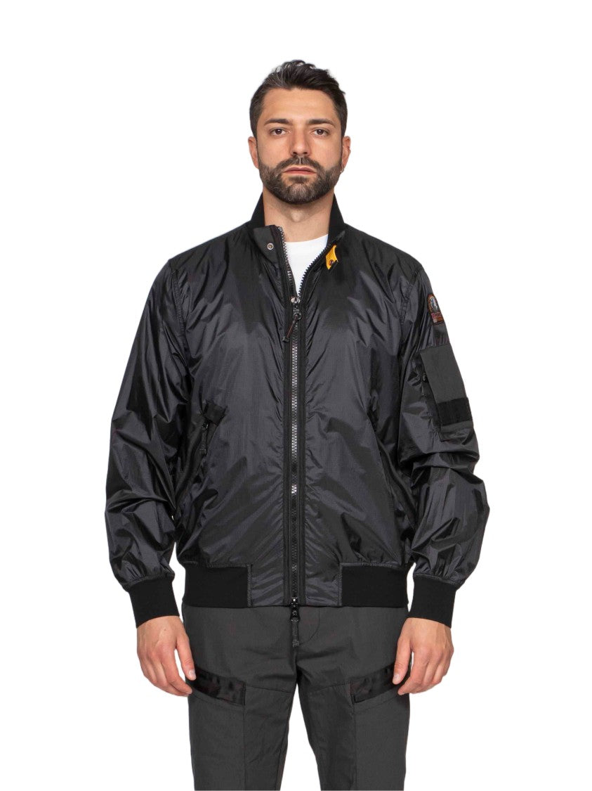 Pjs Parajumpers Crofton Black Stand-Up Collar Bomber Jacket