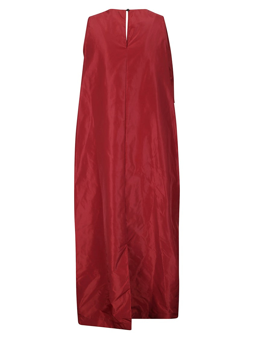 Maria Calderara Midi Pleated Taffeta Dress