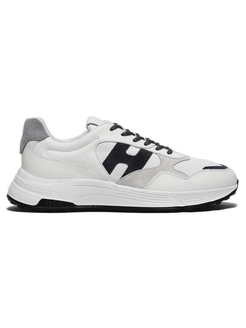 Hogan White Leather With Suede Inserts Sneakers