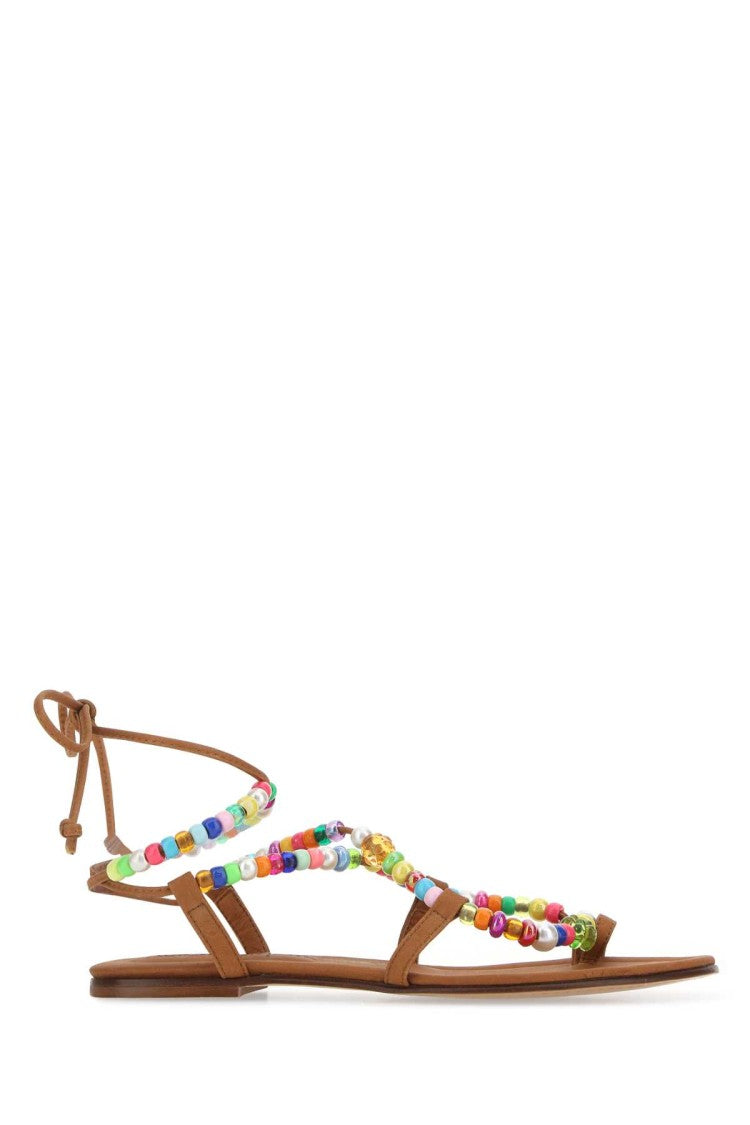 Alameda Turquesa Embellished Synthetic Leather Alegria Sandals