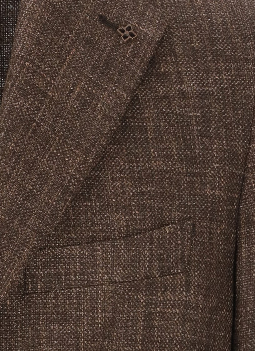 Tagliatore Brown Virgin Wool Blend Jacket