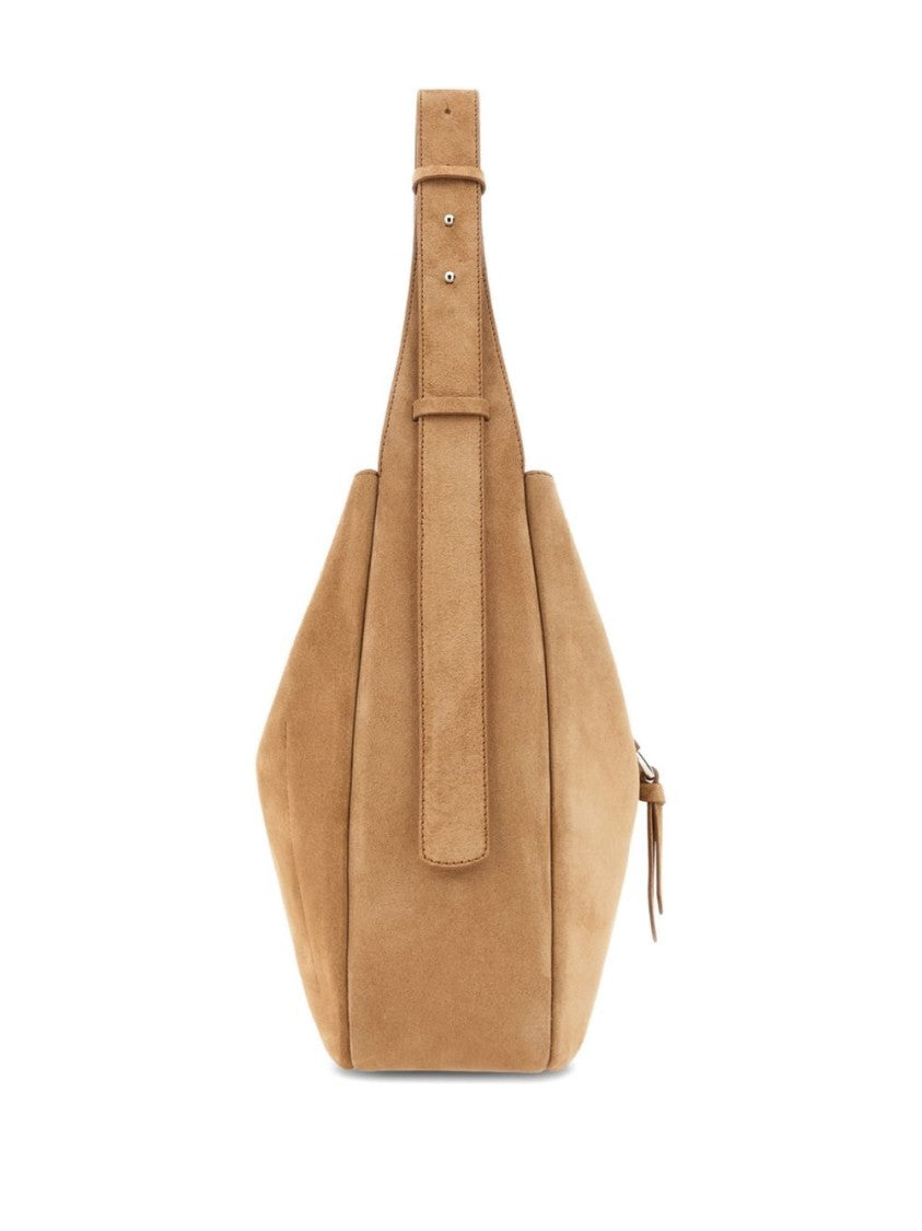 Hogan Structured Shoulder Bag In Warm Beige Calf Leather
