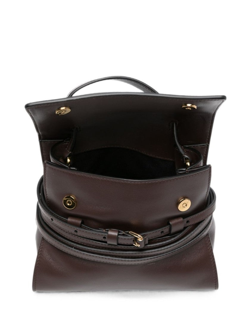 Moschino Structured Handbag With Smooth Leather Exterior And Gold-Tone Hardware
