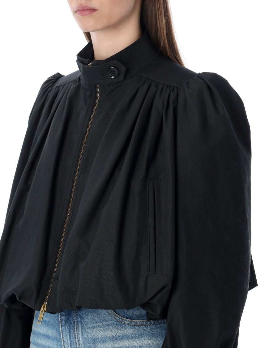 Chloé Gathered Cotton Boule Jacket