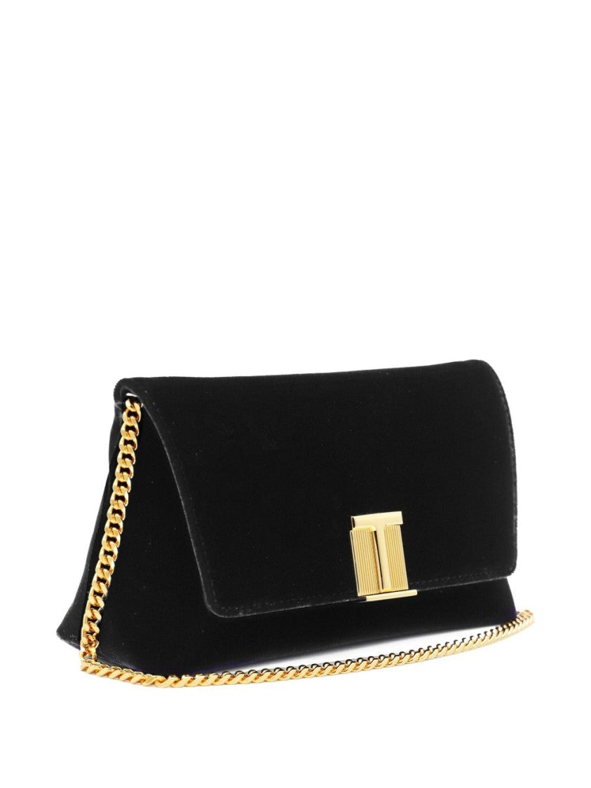 Tom Ford Mini Shoulder Bag With Velvet Finish