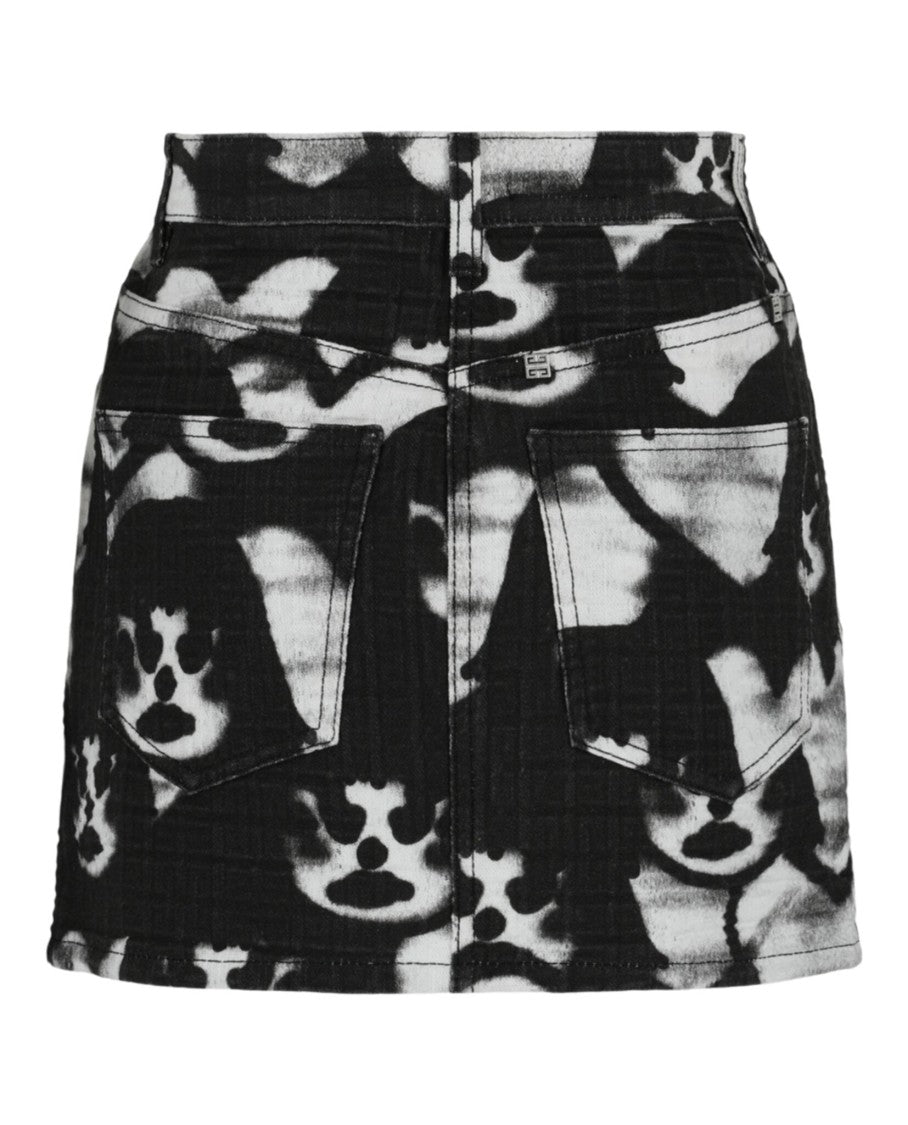 Givenchy X Chito Grafitti Denim Skirt