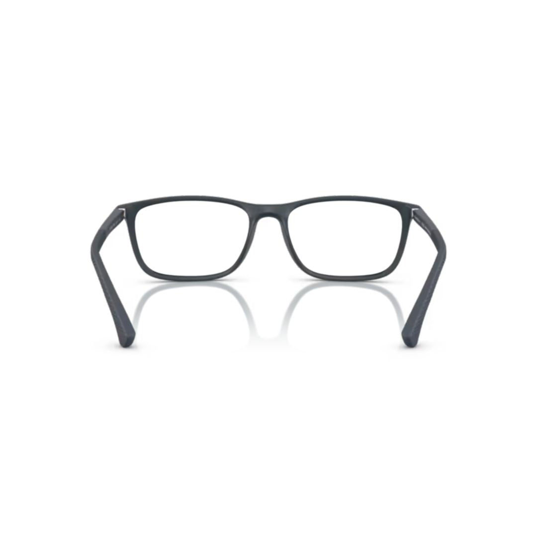 Emporio Armani 0Ea3069 Rectangular Matte Black Eyeglasses With Textured Temples