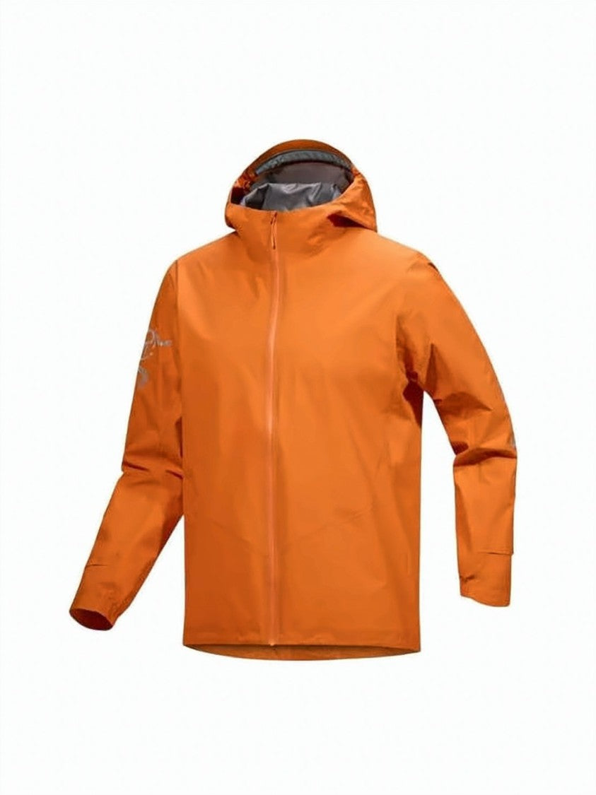Arc'teryx Water-Resistant Orange Jacket With Hood