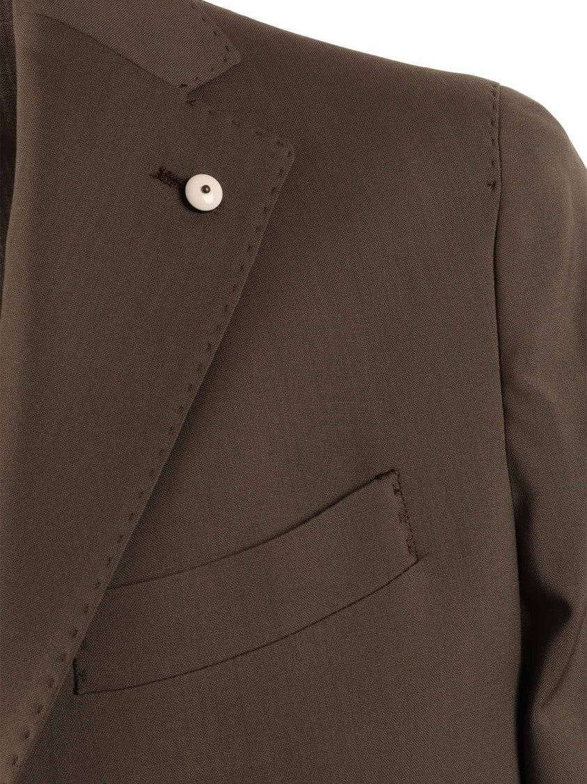 L.B.M. 1911 Brown Drop S Virgin Wool Jacket
