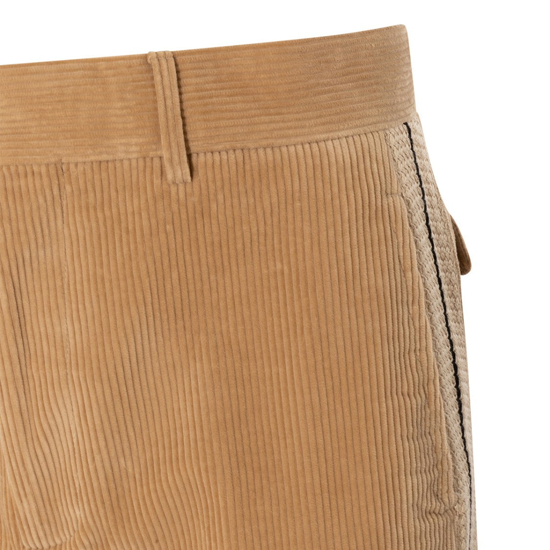 Palm Angels Loose Straight Leg Cotton Trousers With Crochet Stripes