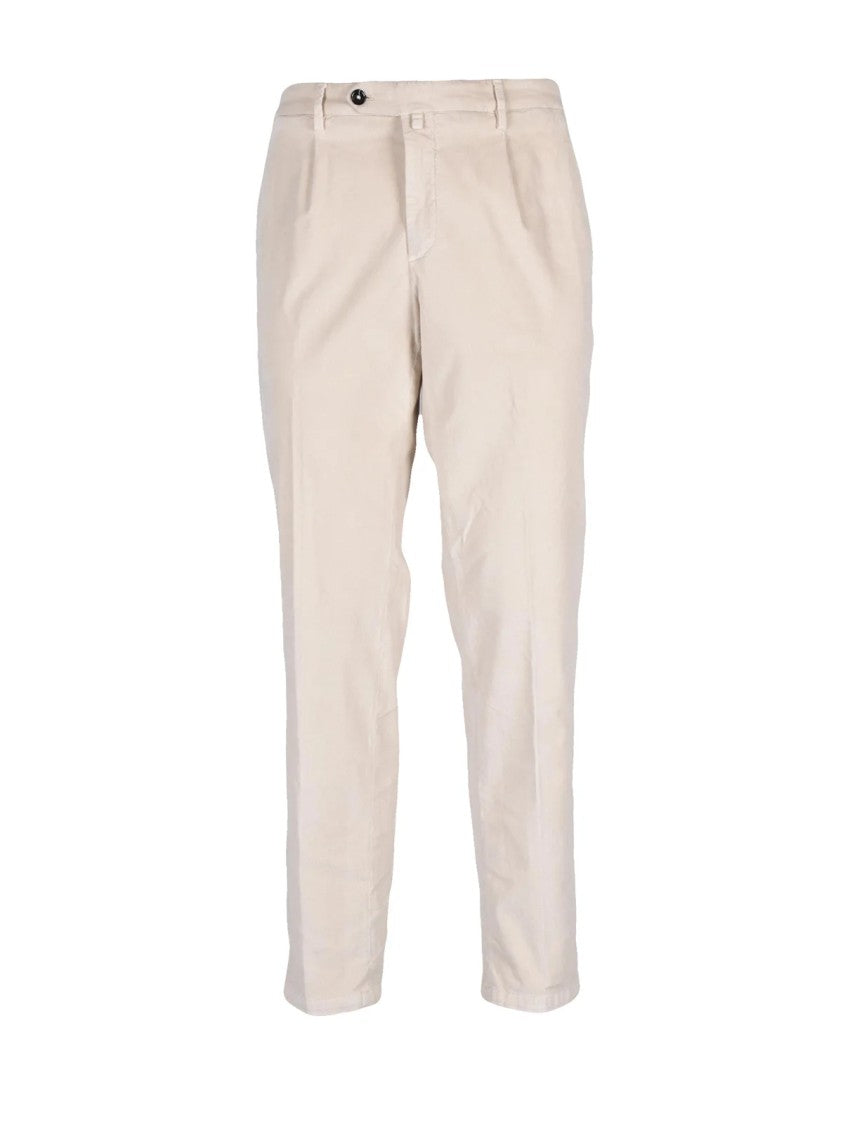 Briglia 1949 White Stretch Cotton-Blend Chino Pants