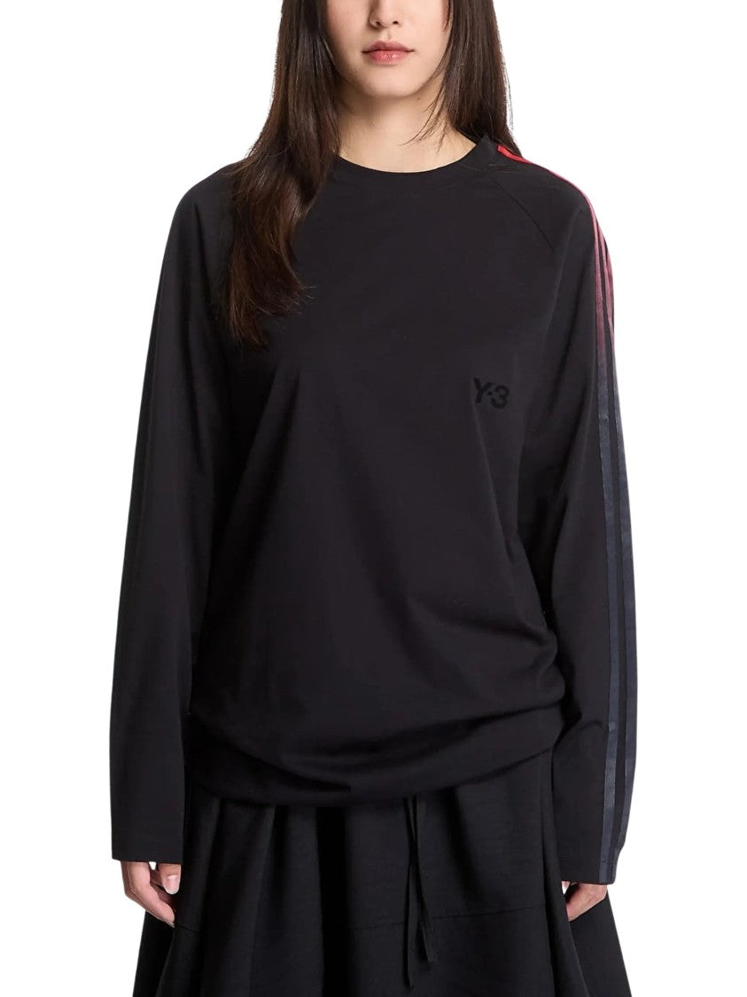 Y-3 Ovs Grd 3S Striped Long-Sleeve Knit Sweater