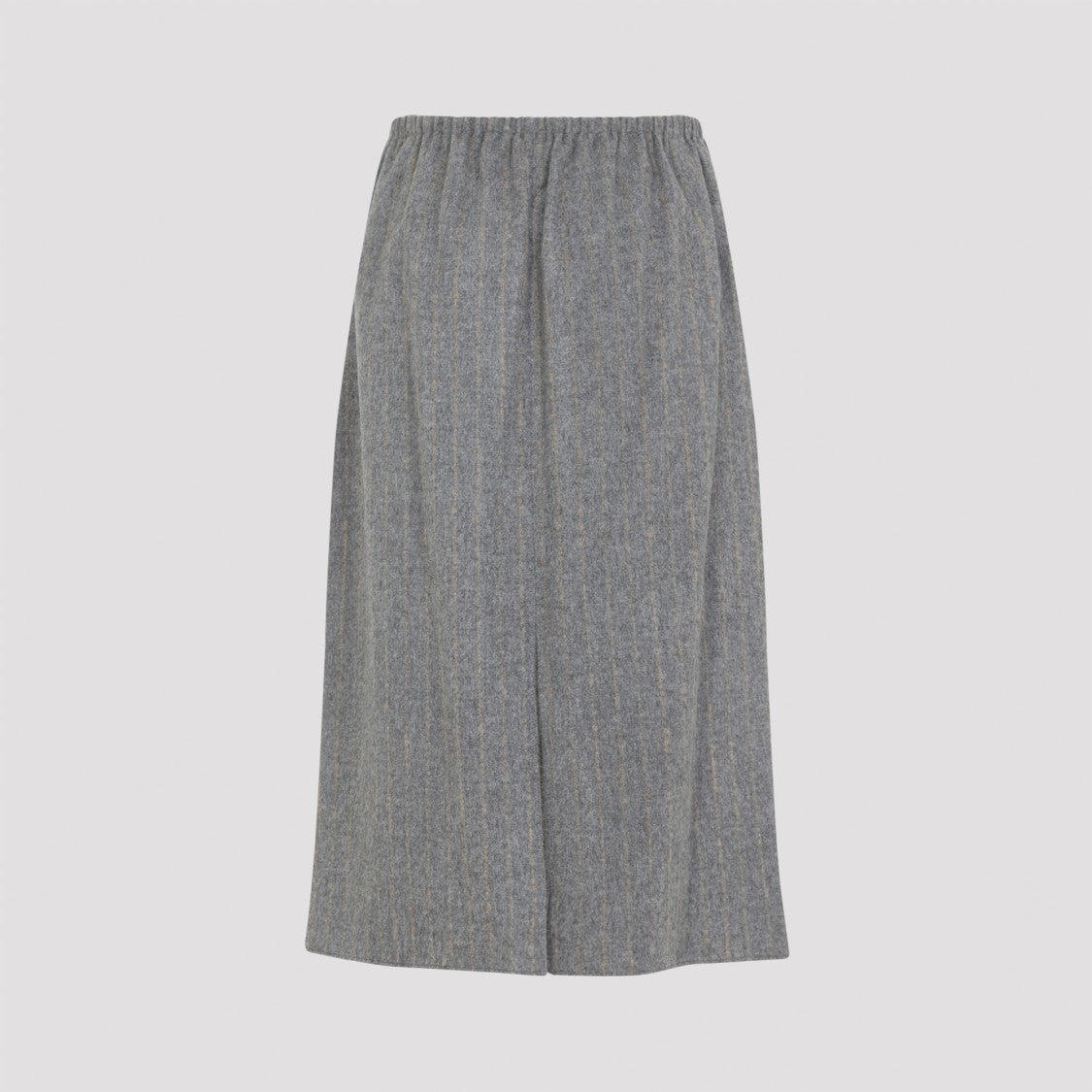 Carven Mid-Length Skirt With Textured Fabric And Subtle Stripe Pattern