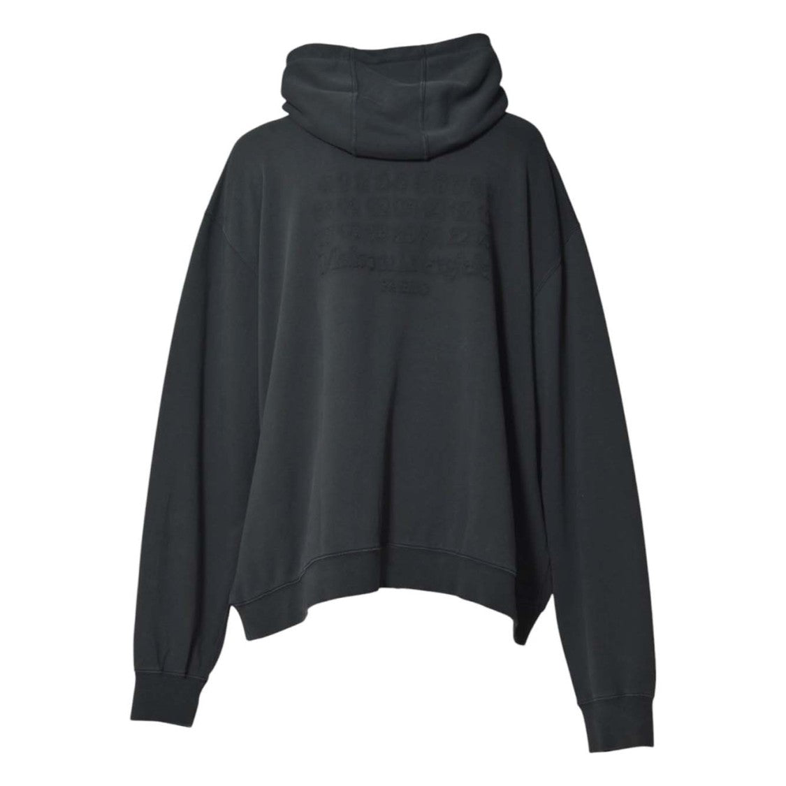 Maison Margiela Dark Anthracite Zip-Up Hoodie With Drawstring And Kangaroo Pocket