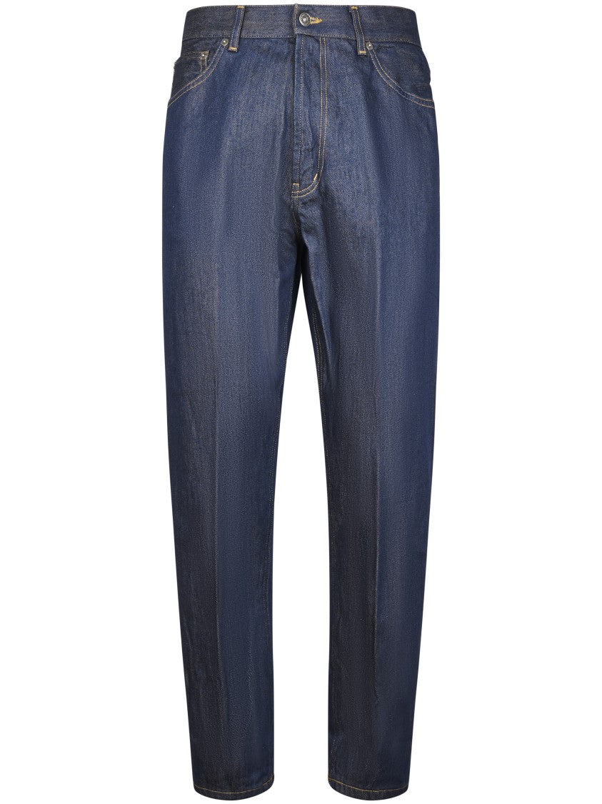 Dondup Loose Fit Denim Trousers With Classic Five-Pocket Design