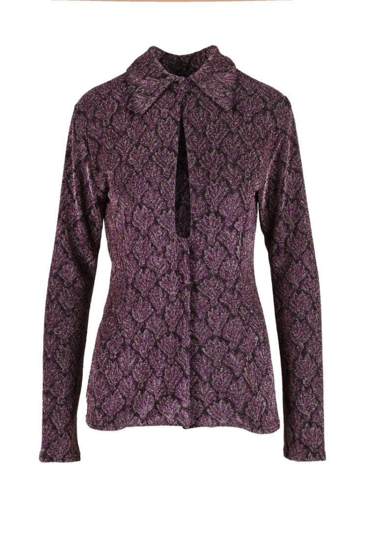 Nine Minutes Purple Metallic Shirt