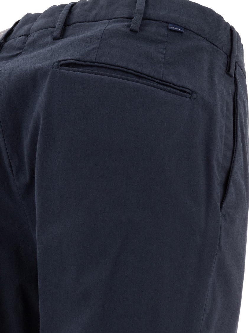 Incotex Tailored Black Trousers In Soft Cotton-Elastane Blend