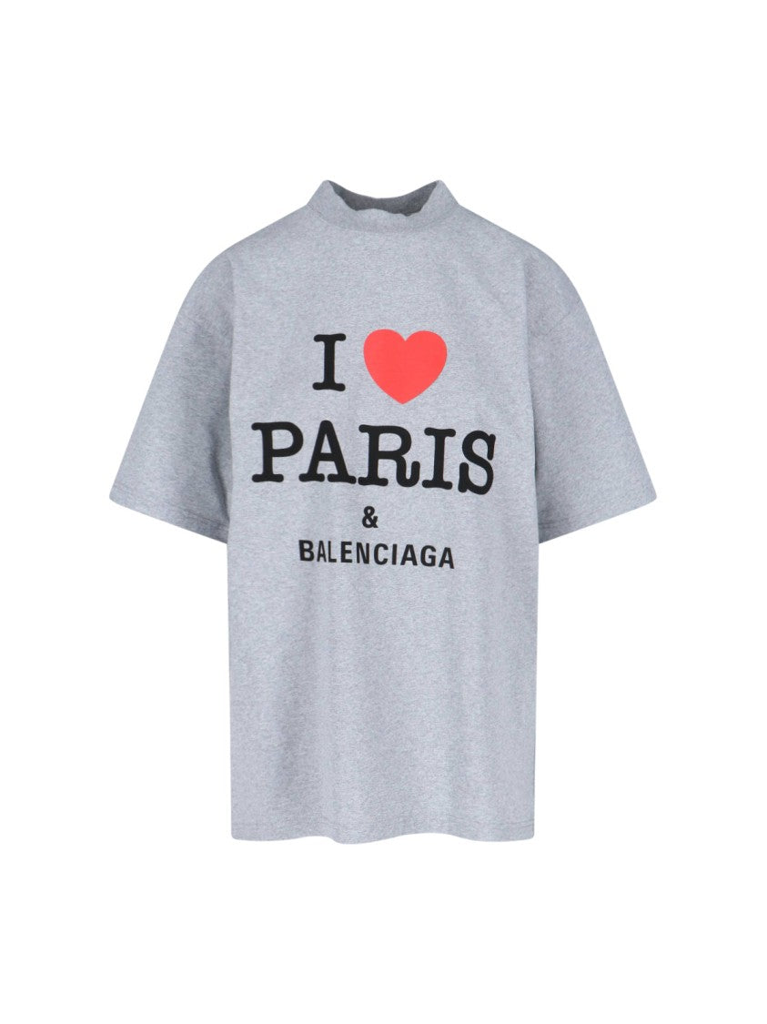 Balenciaga "I Love Paris" T-Shirt – Grey