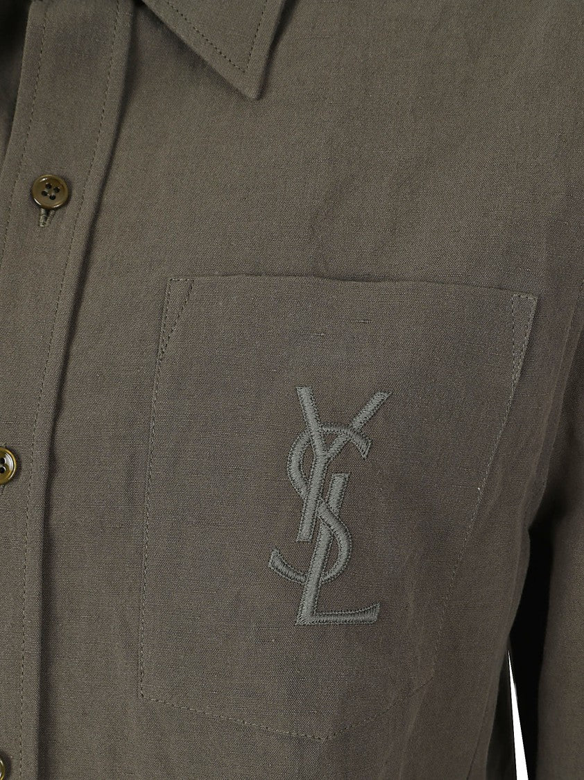 Saint Laurent Pointed Collar Button-Up Shirt