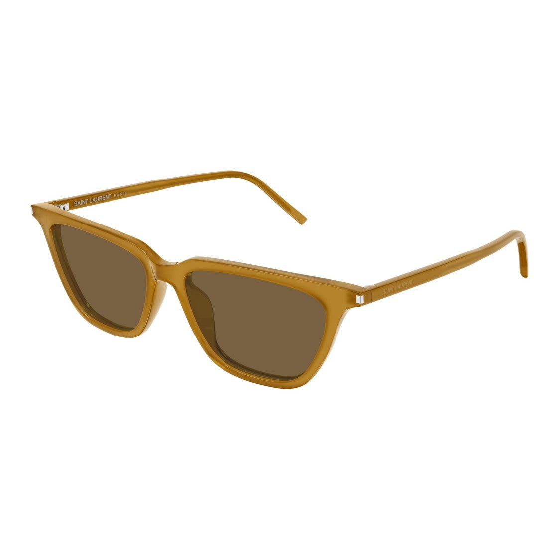 Saint Laurent Thin Cat-Eye Sunglasses In Recycled Acetate