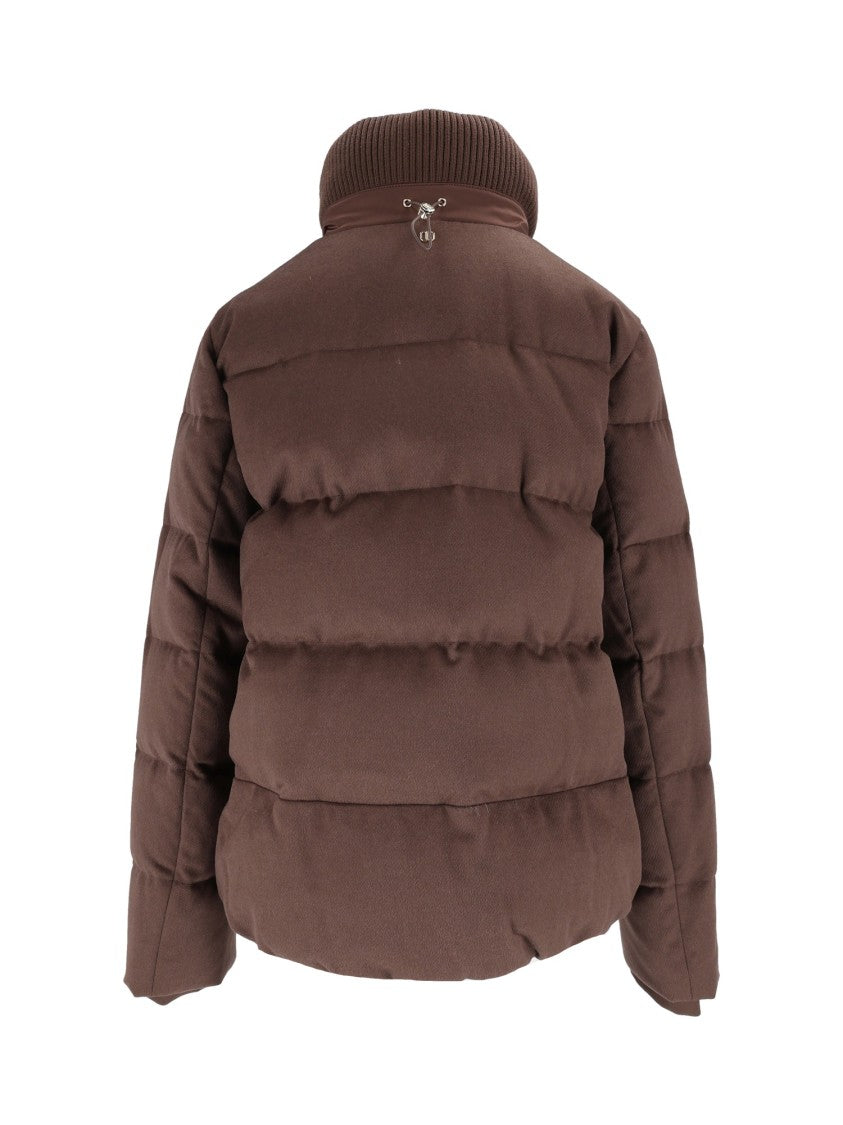 Duno Padded High Ribbed Collar Drawstring Down Jacket