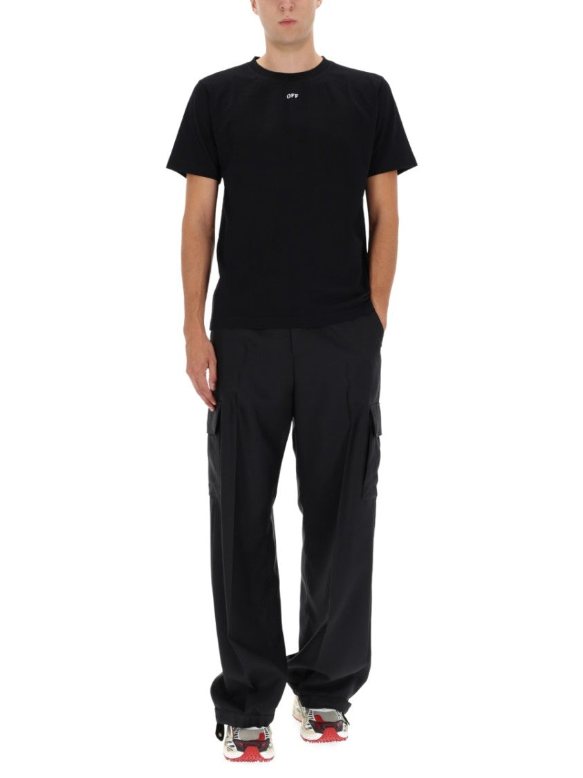 Off-White Black Short-Sleeve T-Shirt With Off-White Logo